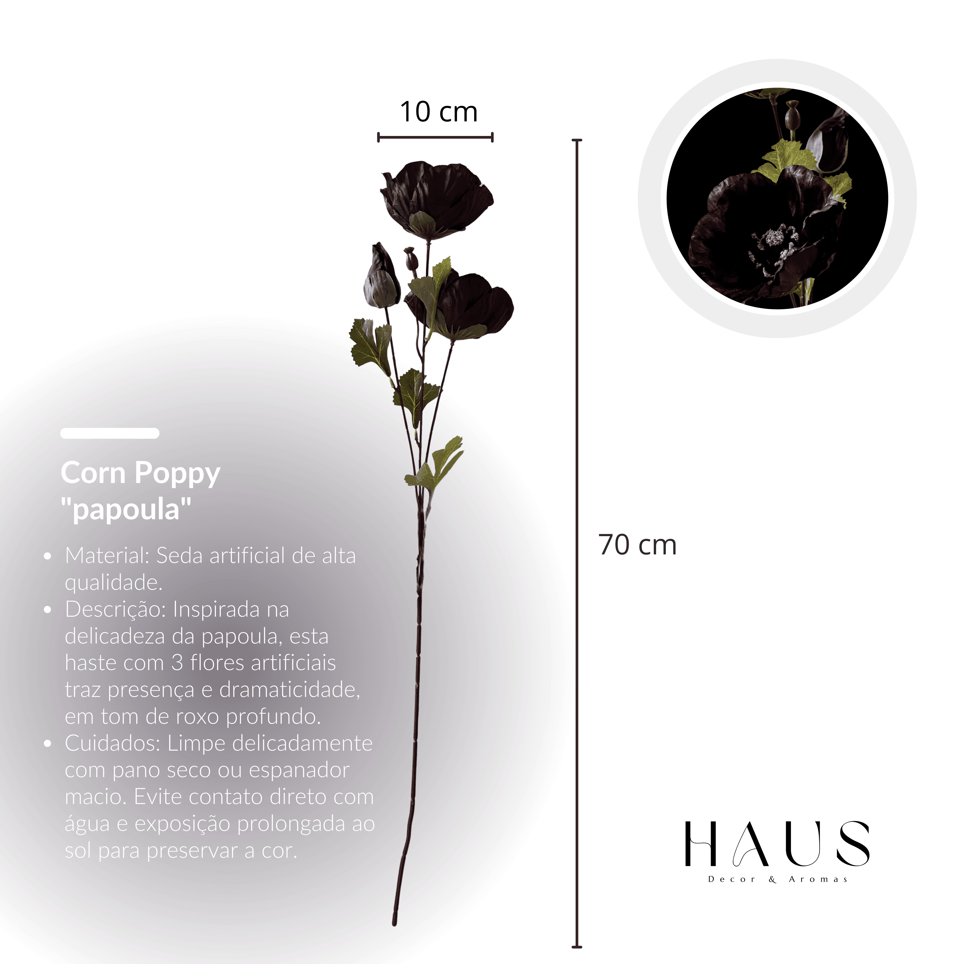 Papoula Roxo Profundo miniatura 3